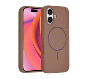 TUNIQ TUNIQ iPhone 16 Back cover case - Magsafe - Full Silicone - Brown