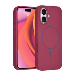 TUNIQ iPhone 16 Back cover coque - Magsafe - Full Silicone - Violet