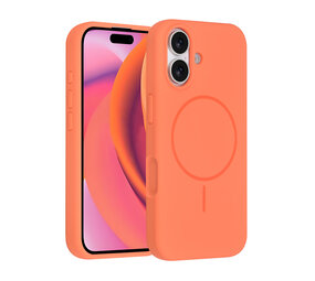TUNIQ TUNIQ iPhone 16 Back cover case - Magsafe - Full Silicone - Orange