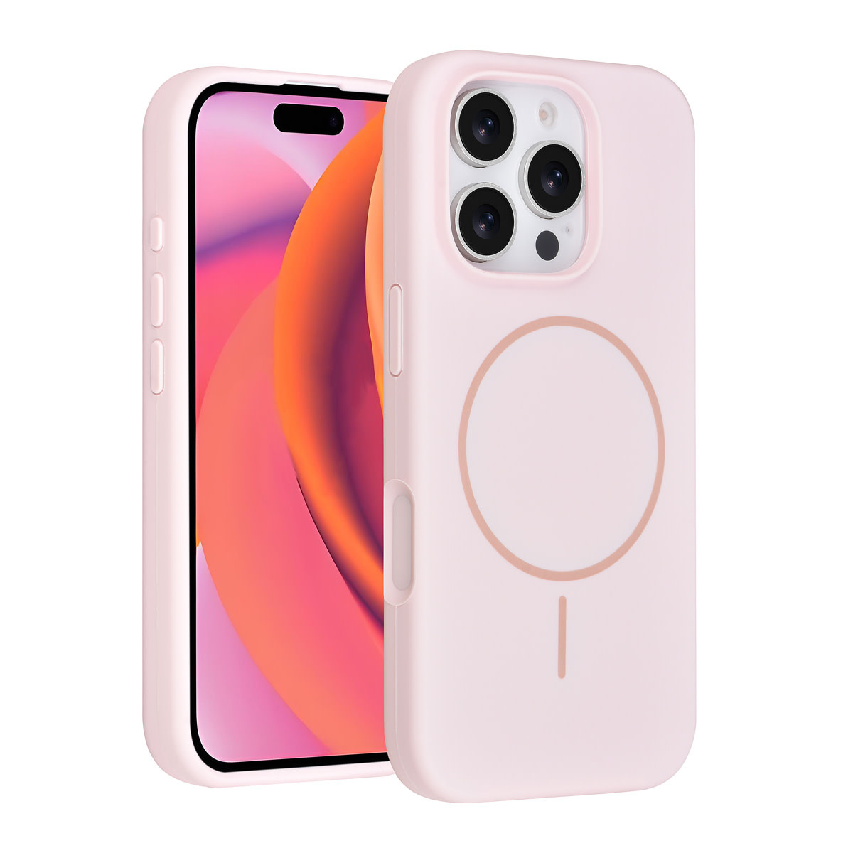 TUNIQ TUNIQ iPhone 16 Pro Backcover hoesje - Magsafe - Full Silicone - Roze