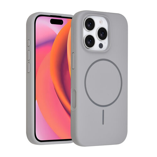 TUNIQ TUNIQ iPhone 16 Pro Backcover hoesje - Magsafe - Full Silicone - Grijs