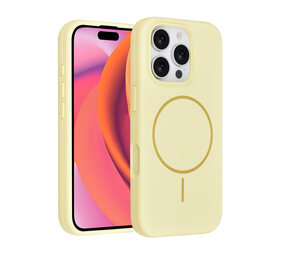 TUNIQ TUNIQ iPhone 16 Pro Back cover coque - Magsafe - Full Silicone - Jaune TUNIQ TUNIQ iPhone 16 Pro Back cover coque - Magsafe - Full Silicone - Jaune