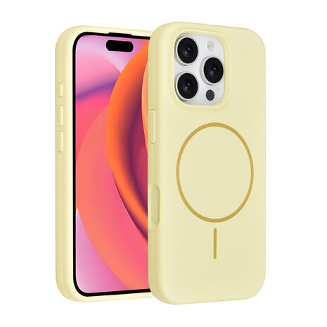 TUNIQ TUNIQ iPhone 16 Pro Back cover case - Magsafe - Full Silicone - Yellow