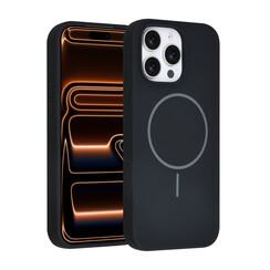 TUNIQ iPhone 16 Pro Max Back cover coque - Magsafe - Full Silicone - Noir