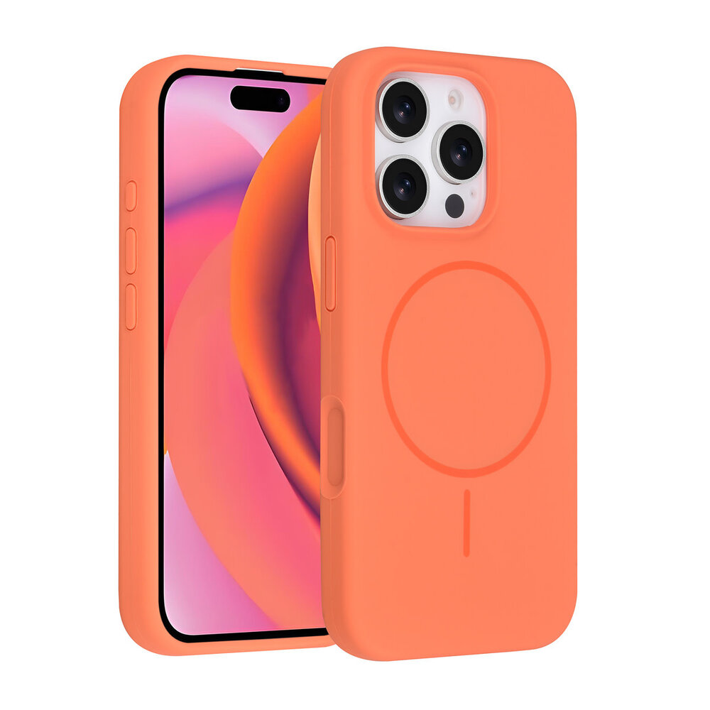 TUNIQ TUNIQ iPhone 16 Pro Backcover hoesje - Magsafe - Full Silicone - Oranje