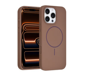 TUNIQ TUNIQ iPhone 16 Pro Max Backcover hoesje - Magsafe - Full Silicone - Bruin