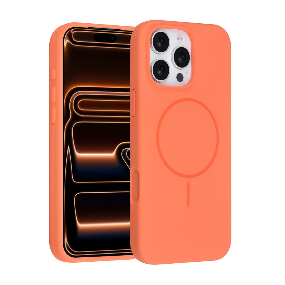 TUNIQ TUNIQ iPhone 16 Pro Max Backcover hoesje - Magsafe - Full Silicone - Oranje TUNIQ TUNIQ iPhone 16 Pro Max Backcover hoesje - Magsafe - Full Silicone - Oranje