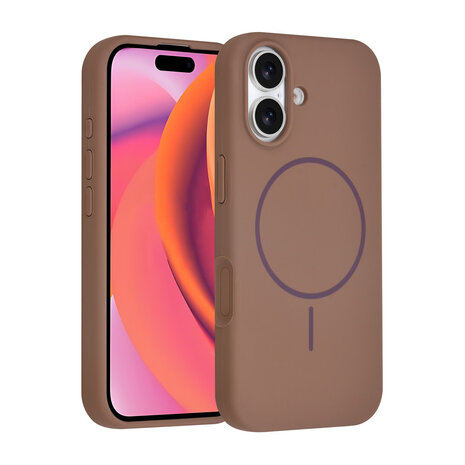 TUNIQ TUNIQ iPhone 17 Back cover case - Magsafe - Full Silicone - Brown