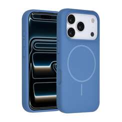 TUNIQ iPhone 17 Pro Backcover hoesje - Magsafe - Full Silicone - Blauw