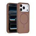 TUNIQ TUNIQ iPhone 17 Pro/iPhone 18 Pro Coque arrière MagSafe Entièrement en silicone - Marron
