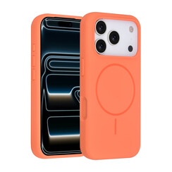 TUNIQ iPhone 17 Pro Backcover hoesje - Magsafe - Full Silicone - Oranje