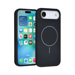 TUNIQ iPhone 17 Air Back cover coque - Magsafe - Full Silicone - Noir