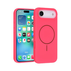 TUNIQ iPhone 17 Air Backcover hoesje - Magsafe - Full Silicone - Felroze