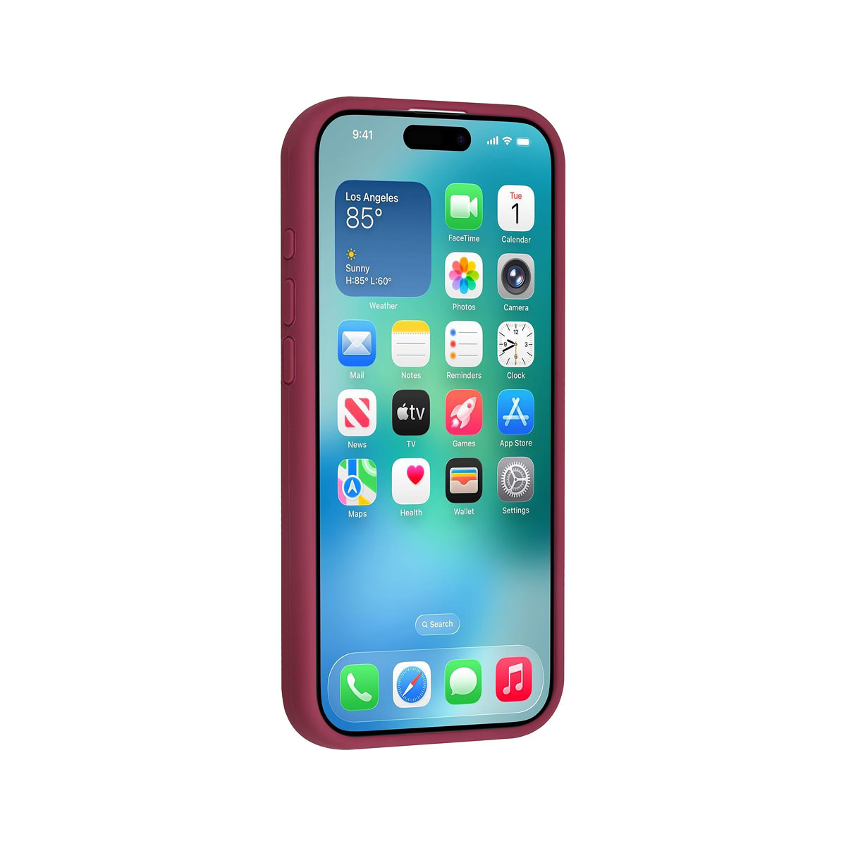 TUNIQ TUNIQ iPhone 17 Air Backcover hoesje - Magsafe - Full Silicone - Paars, foto 2 van 6
