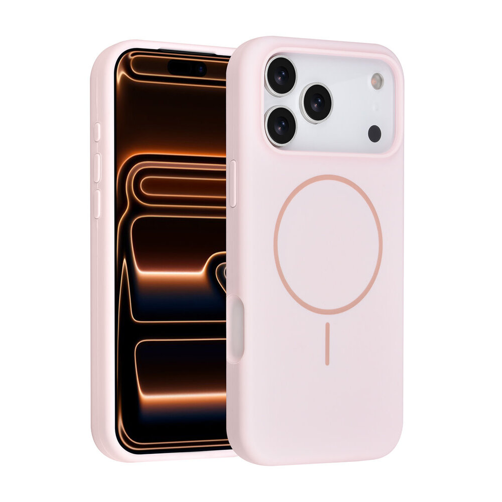 TUNIQ TUNIQ iPhone 17 Pro Max Back cover case - Magsafe - Full Silicone - Pink TUNIQ TUNIQ iPhone 17 Pro Max Back cover case - Magsafe - Full Silicone - Pink