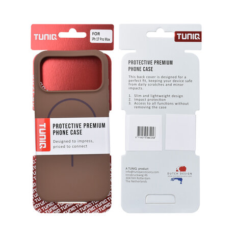 TUNIQ TUNIQ iPhone 17 Pro Max Back cover coque - Magsafe - Full Silicone - Marron
