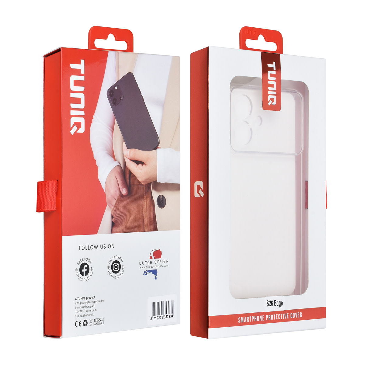 TUNIQ TUNIQ Galaxy S26 Edge Backcover hoesje - Transparant, foto 3 van 6