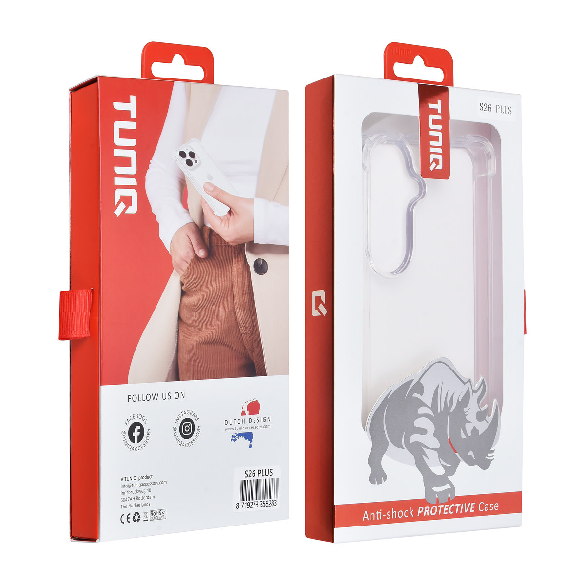 TUNIQ TUNIQ Galaxy S26 Plus Backcover hoesje - Transparant - Antishock, foto 6 van 6