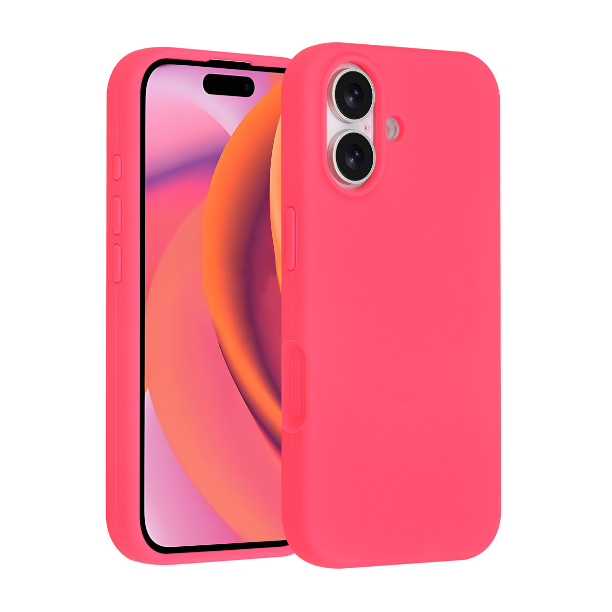 TUNIQ TUNIQ iPhone 16 Backcover hoesje - Full Silicone - Felroze, foto 4 van 6