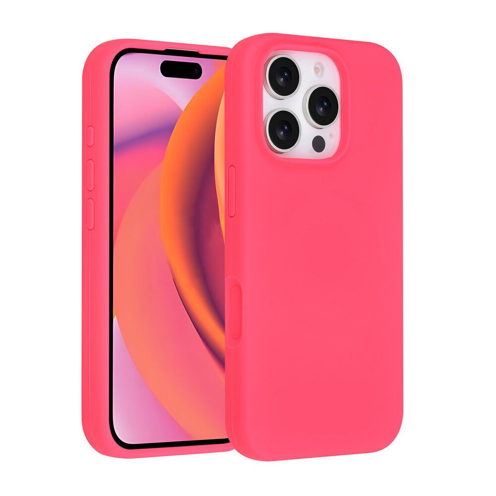 TUNIQ TUNIQ iPhone 16 Pro Backcover hoesje - Full Silicone - Felroze