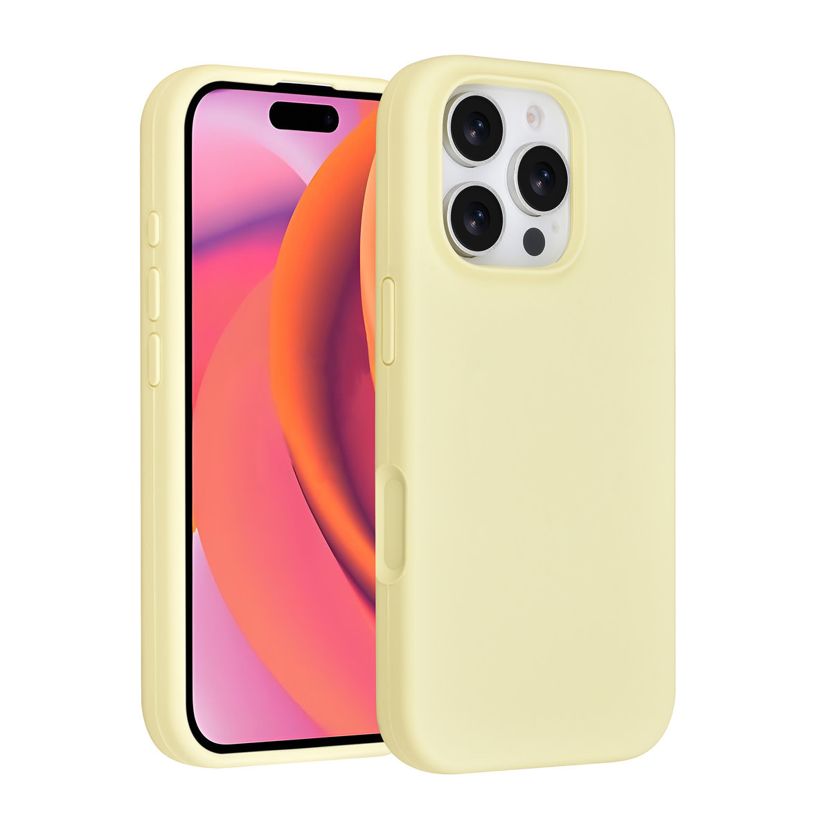 TUNIQ TUNIQ iPhone 16 Pro Backcover hoesje - Full Silicone - Geel, foto 4 van 6
