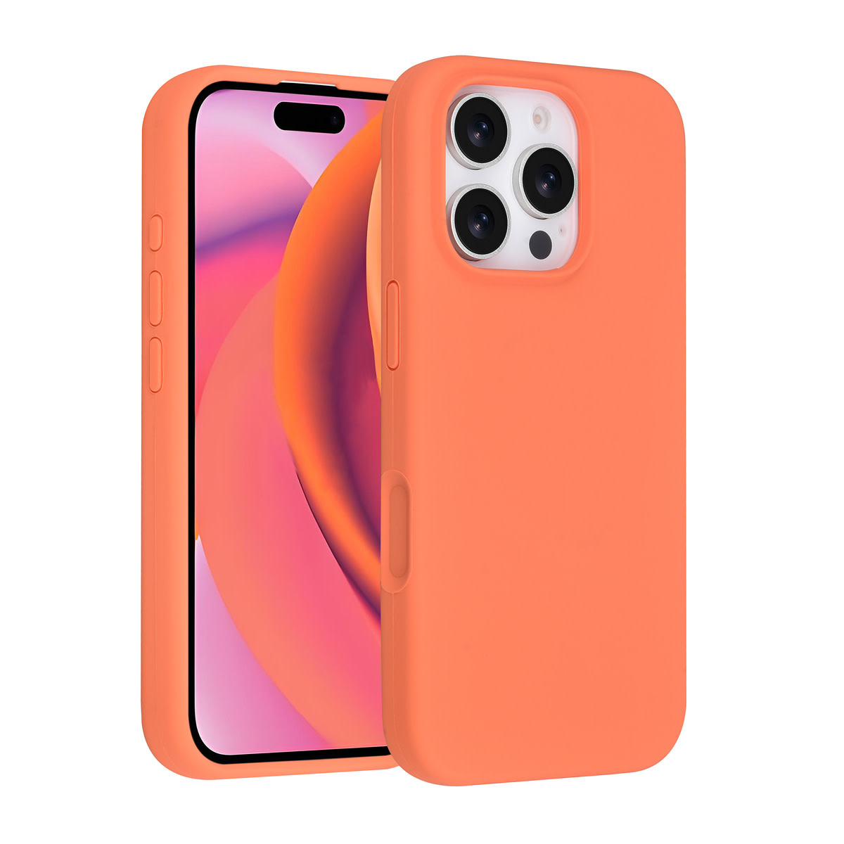 TUNIQ TUNIQ iPhone 16 Pro Backcover hoesje - Full Silicone - Oranje, foto 4 van 6