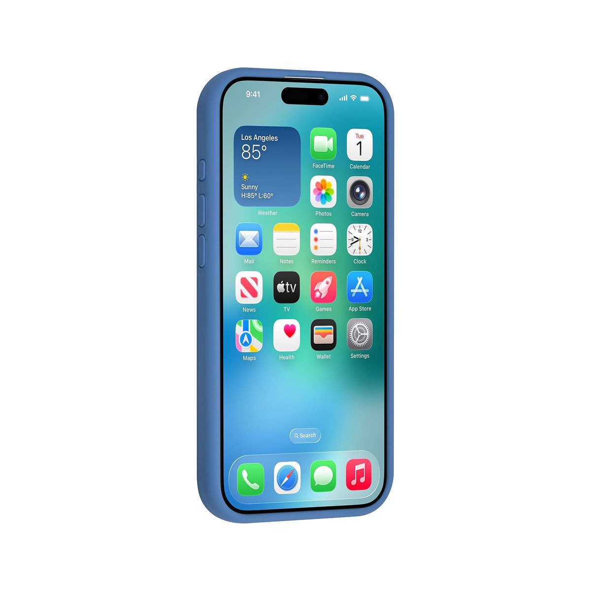 TUNIQ TUNIQ iPhone 17 Air Backcover hoesje - Full Silicone - Blauw, foto 4 van 6