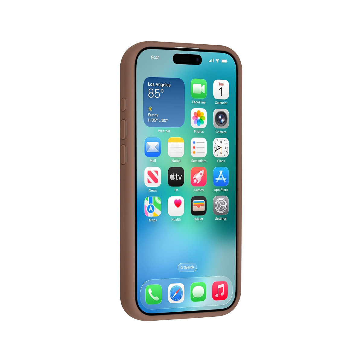 TUNIQ TUNIQ iPhone 17 Air Backcover hoesje - Full Silicone - Bruin, foto 5 van 6