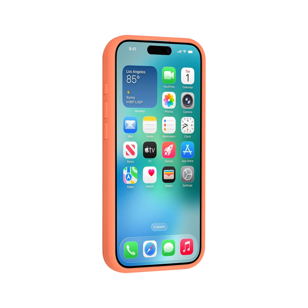 TUNIQ TUNIQ iPhone 17 Air Backcover hoesje - Full Silicone - Oranje, foto 5 van 6