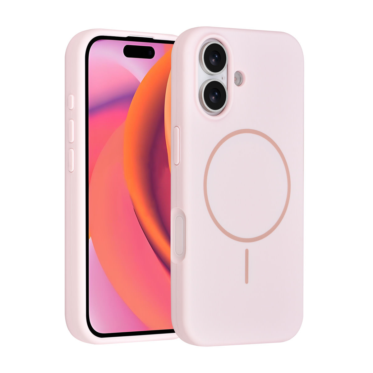 TUNIQ TUNIQ iPhone 16 Backcover hoesje - Magsafe - Full Silicone - Roze, foto 5 van 6