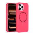 TUNIQ TUNIQ iPhone 16 Pro Max Backcover hoesje - Magsafe - Full Silicone - Felroze
