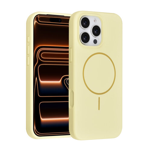 TUNIQ TUNIQ iPhone 16 Pro Max Back cover coque - Magsafe - Full Silicone - Jaune