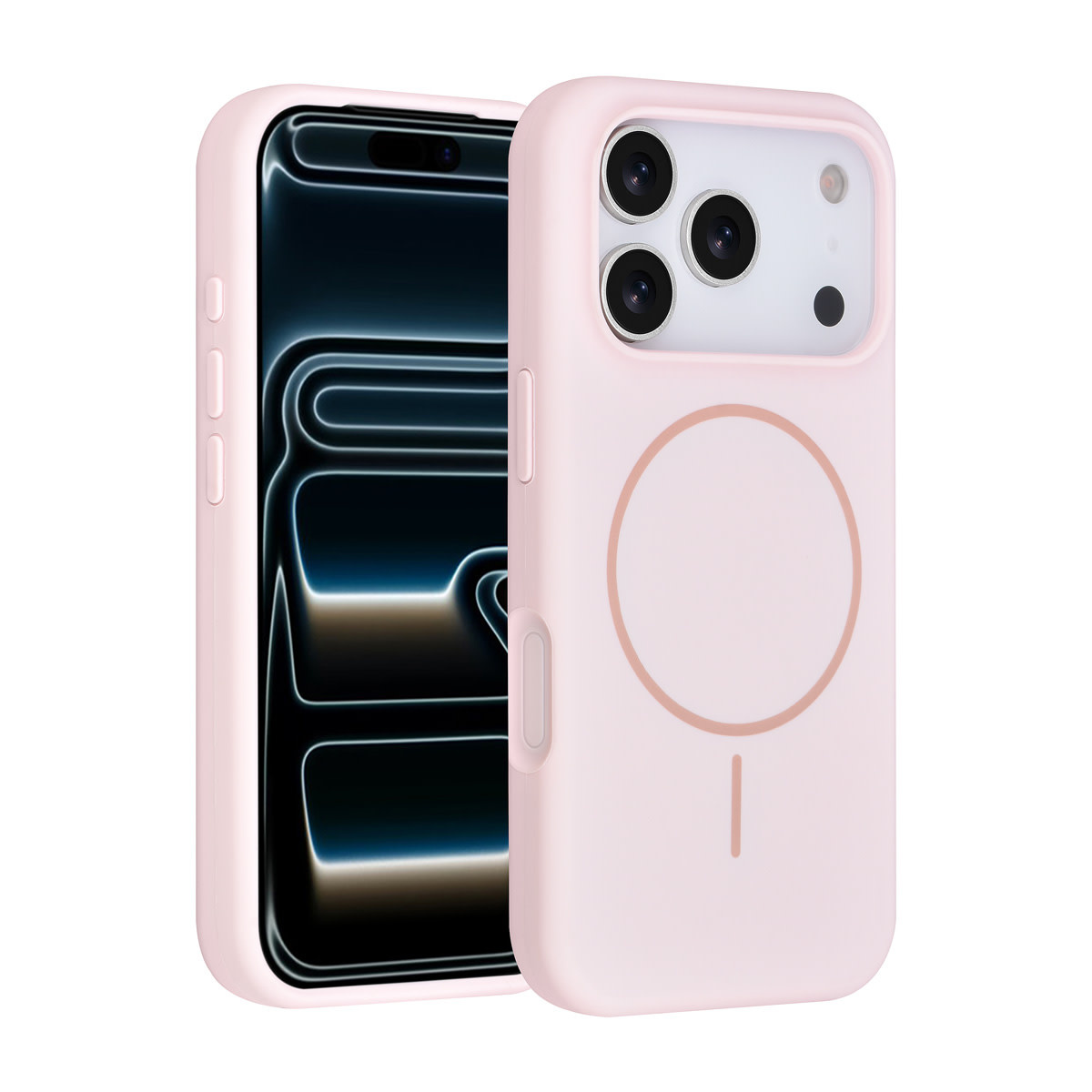 TUNIQ TUNIQ iPhone 17 Pro Backcover hoesje - Magsafe - Full Silicone - Roze, foto 5 van 6