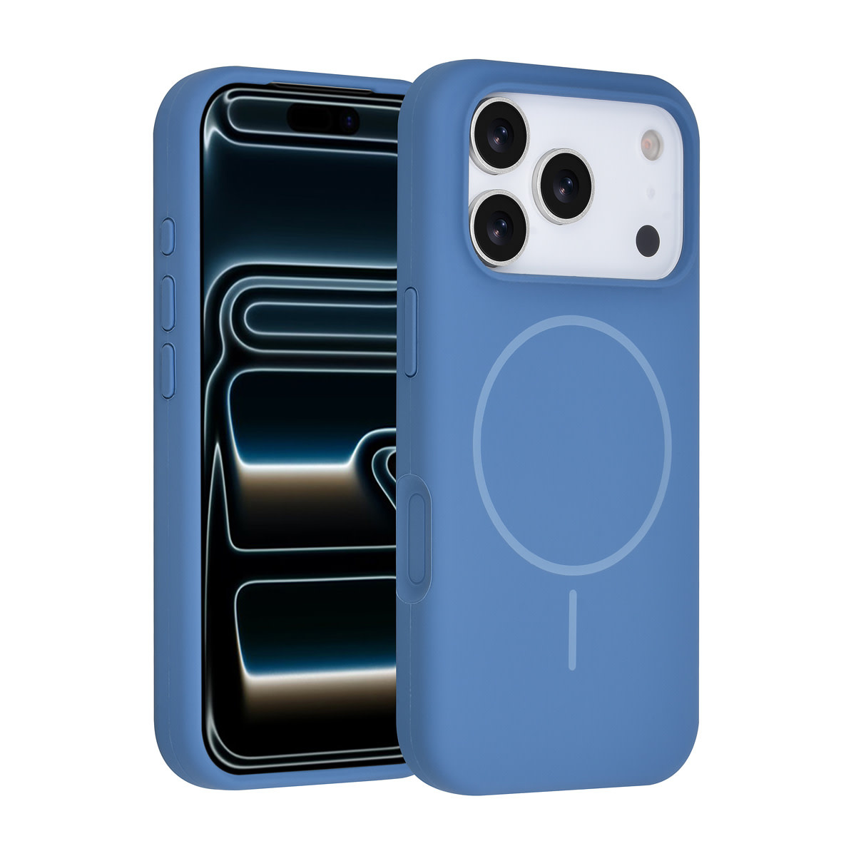 TUNIQ TUNIQ iPhone 17 Pro Backcover hoesje - Magsafe - Full Silicone - Blauw, foto 4 van 6