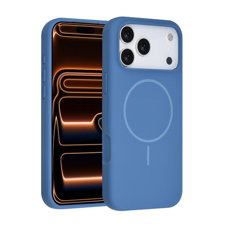 TUNIQ TUNIQ iPhone 17 Pro Max Backcover hoesje - Magsafe - Full Silicone - Blauw