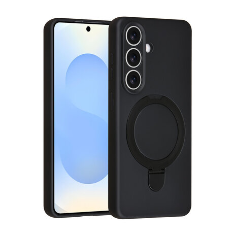 TUNIQ TUNIQ Galaxy S26 Back cover coque - Magsafe With Ring Stand - Hanger - Noir TUNIQ TUNIQ Galaxy S26 Back cover coque - Magsafe With Ring Stand - Hanger - Noir