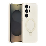 TUNIQ TUNIQ Galaxy S26 Ultra Back cover coque - Magsafe With Ring Stand - Hanger - Antique White