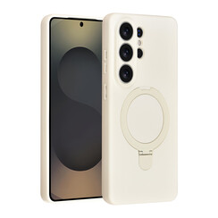 TUNIQ Galaxy S26 Ultra Back cover coque - Magsafe With Ring Stand - Hanger - Antique White