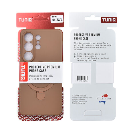 TUNIQ TUNIQ Galaxy S26 Ultra Backcover hoesje - Magsafe With Ring Stand - Hanger - Desert Brown