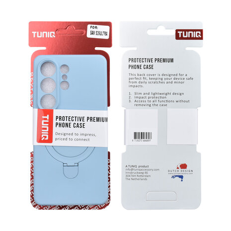 TUNIQ TUNIQ Galaxy S26 Ultra Back cover coque - Magsafe With Ring Stand - Hanger - Baby Blue