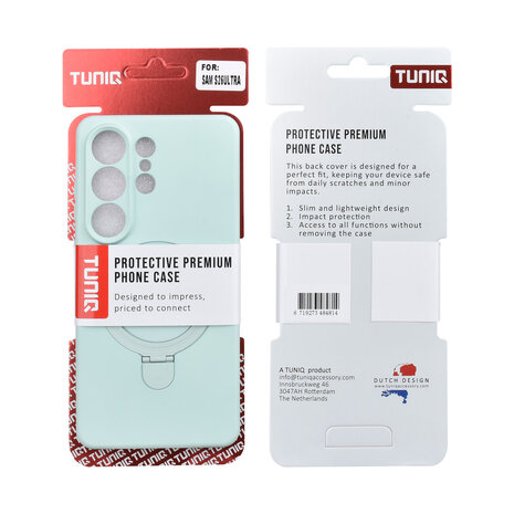 TUNIQ TUNIQ Galaxy S26 Ultra Back cover coque - Magsafe With Ring Stand - Hanger - Mint Green