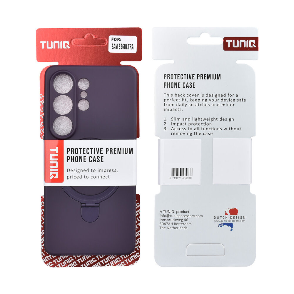 TUNIQ TUNIQ Galaxy S26 Ultra Back-Cover hul - Magsafe With Ring Stand - Hanger - Grape Purple