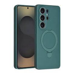 TUNIQ Galaxy S26 Ultra Back cover coque - Magsafe With Ring Stand - Hanger - Vert foncé