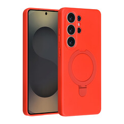 TUNIQ Galaxy S26 Ultra Backcover hoesje - Magsafe With Ring Stand - Hanger - Classic Red