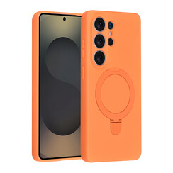 TUNIQ Galaxy S26 Ultra Backcover hoesje - Magsafe With Ring Stand - Hanger - Tangerine Orange