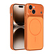 AG Matte Glass AG Matte Glass iPhone 15 Backcover hoesje - Magsafe full protection cover - Oranje
