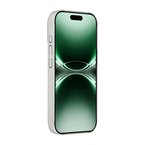 AG Matte Glass AG Matte Glass iPhone 16 Back cover case - Magsafe full protection cover - Silver