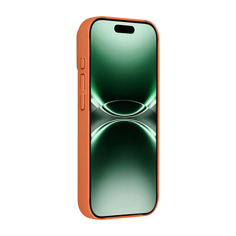 AG Matte Glass AG Matte Glass iPhone 16 Back cover case - Magsafe full protection cover - Orange