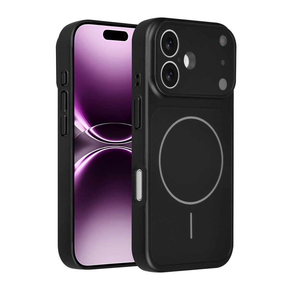 AG Matte Glass AG Matte Glass iPhone 17 Back cover case - Magsafe full protection cover - Black AG Matte Glass AG Matte Glass iPhone 17 Back cover case - Magsafe full protection cover - Black