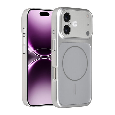 AG Matte Glass AG Matte Glass iPhone 17 Backcover hoesje - Magsafe full protection cover - Zilver AG Matte Glass AG Matte Glass iPhone 17 Backcover hoesje - Magsafe full protection cover - Zilver